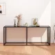 Fekete edzett üveg tálalóasztal 180 x 35 x 75,5 cm
