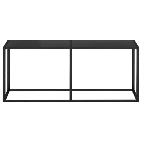Fekete edzett üveg tálalóasztal 180 x 35 x 75,5 cm