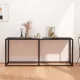 Fekete márványszínű edzett üveg tálalóasztal 180 x 35 x 75,5 cm