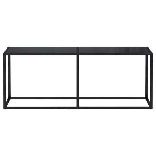 Fekete edzett üveg tálalóasztal 200 x 35 x 75,5 cm