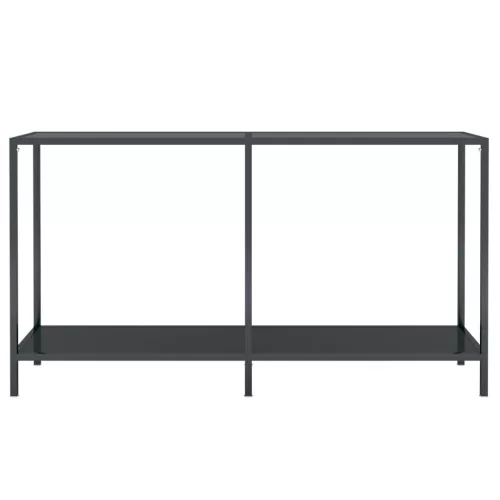 Fekete edzett üveg tálalóasztal 140 x 35 x 75,5 cm