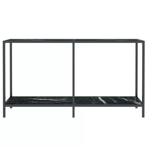 Fekete edzett üveg tálalóasztal 140 x 35 x 75,5 cm