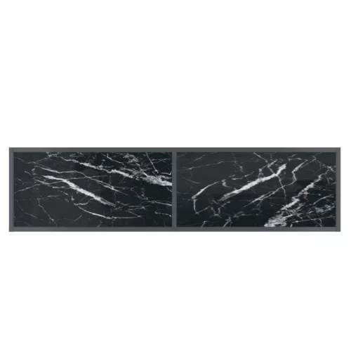 Fekete edzett üveg tálalóasztal 140 x 35 x 75,5 cm