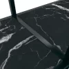 Fekete edzett üveg tálalóasztal 140 x 35 x 75,5 cm