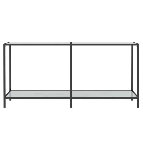 Fehér edzett üveg tálalóasztal 160 x 35 x 75,5 cm