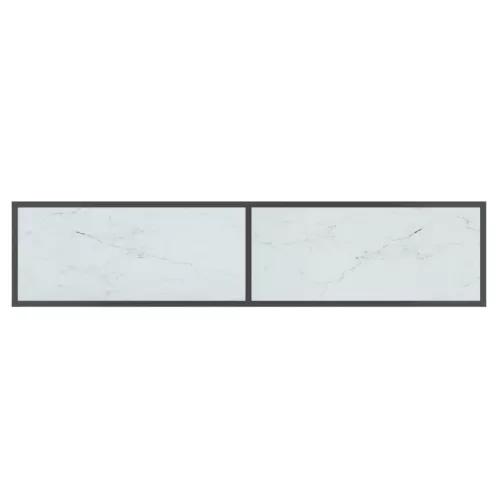 Fehér edzett üveg tálalóasztal 160 x 35 x 75,5 cm