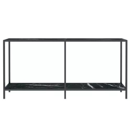 Fekete edzett üveg tálalóasztal 160 x 35 x 75,5 cm