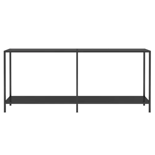 Fekete edzett üveg tálalóasztal 180 x 35 x 75,5 cm