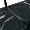 Fekete edzett üveg tálalóasztal 180 x 35 x 75,5 cm