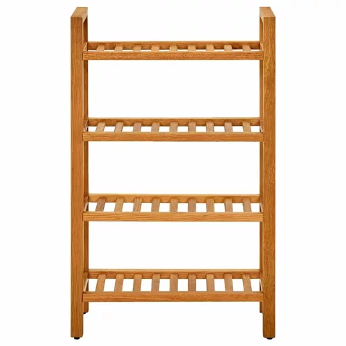 Tömör tölgyfa cipőtartó 4 polccal 50 x 27 x 80 cm