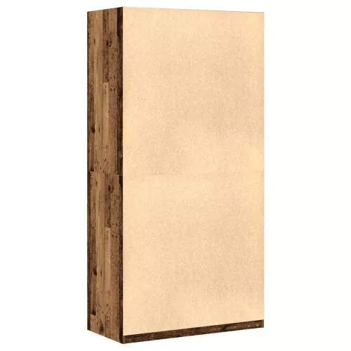 Antik fa színű szerelt fa ruhásszekrény 100 x 50 x 200 cm