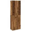 Antik fa színű szerelt fa magasszekrény 60 x 32 x 190 cm