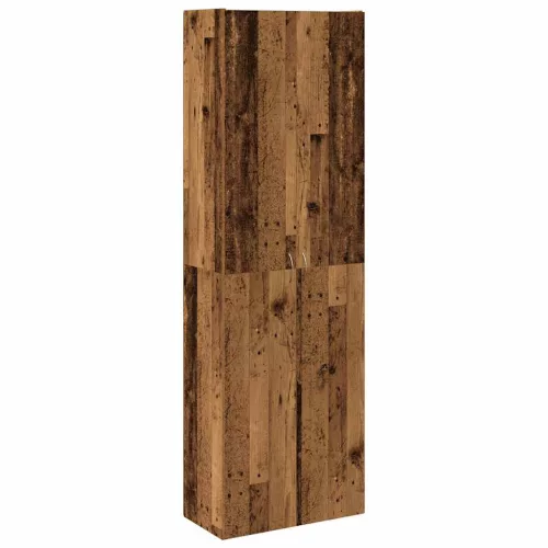 Antik fa színű szerelt fa magasszekrény 60 x 32 x 190 cm
