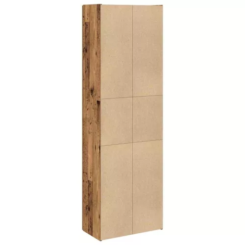 Antik fa színű szerelt fa magasszekrény 60 x 32 x 190 cm