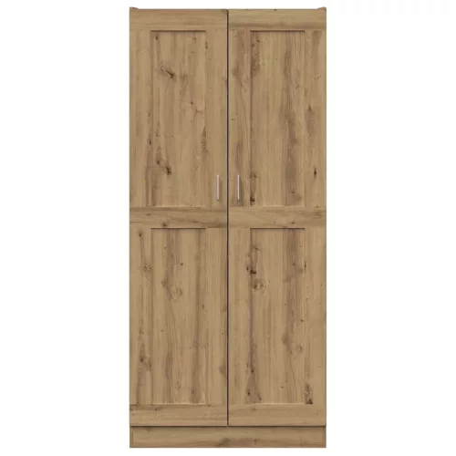 Kézműves tölgy színű szerelt fa magasszekrény 82,5x30,5x185 cm