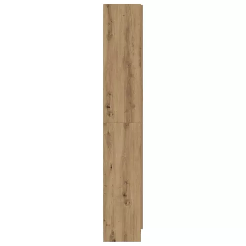 Kézműves tölgy színű szerelt fa magasszekrény 82,5x30,5x185 cm