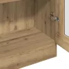 3D-s tölgyfa ülőszekrény 82,5 x 30,5 x 150 cm