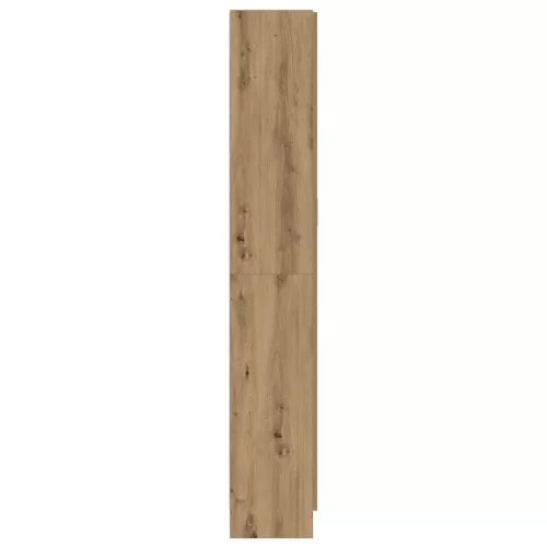 Kézműves tölgy színű szerelt fa magasszekrény 82,5x30,5x185 cm