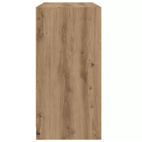 Kézműves tölgy színű szerelt fa tálalószekrény 102x37x75,5 cm