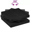 Fekete dohányzóasztal 360 fokban forgatható 90x90x34,5 cm