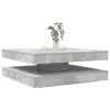 Betonszürke dohányzóasztal 360 fokban forgatható 90x90x34,5 cm