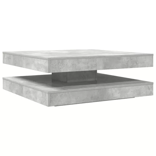 Betonszürke dohányzóasztal 360 fokban forgatható 90x90x34,5 cm