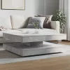 Betonszürke dohányzóasztal 360 fokban forgatható 90x90x34,5 cm