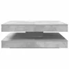 Betonszürke dohányzóasztal 360 fokban forgatható 90x90x34,5 cm