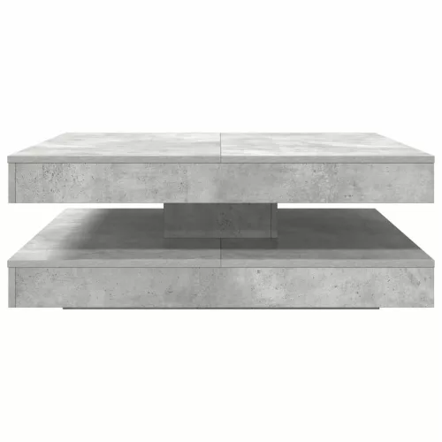 Betonszürke dohányzóasztal 360 fokban forgatható 90x90x34,5 cm