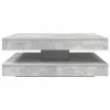 Betonszürke dohányzóasztal 360 fokban forgatható 90x90x34,5 cm