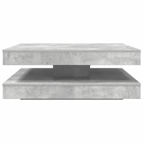 Betonszürke dohányzóasztal 360 fokban forgatható 90x90x34,5 cm