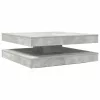 Betonszürke dohányzóasztal 360 fokban forgatható 90x90x34,5 cm