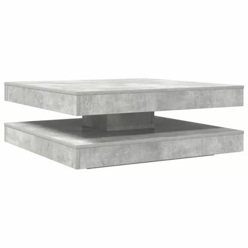 Betonszürke dohányzóasztal 360 fokban forgatható 90x90x34,5 cm