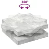 Betonszürke dohányzóasztal 360 fokban forgatható 90x90x34,5 cm