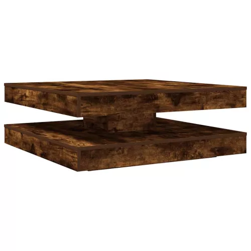 Füstös tölgy dohányzóasztal 360 fokban forgatható 90x90x34,5 cm
