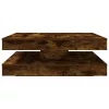 Füstös tölgy dohányzóasztal 360 fokban forgatható 90x90x34,5 cm