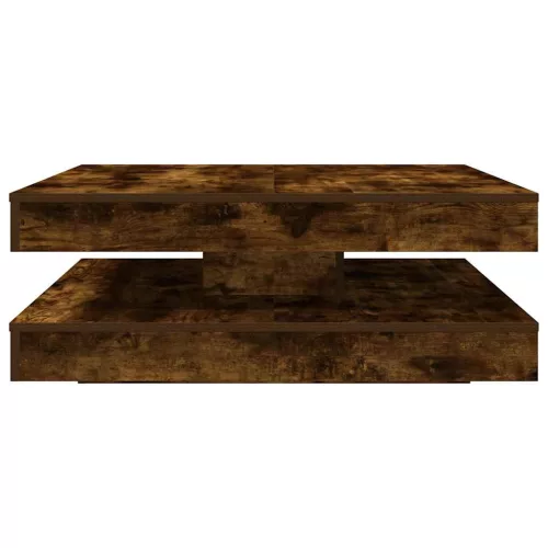 Füstös tölgy dohányzóasztal 360 fokban forgatható 90x90x34,5 cm