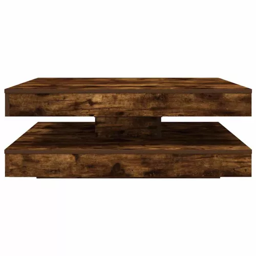 Füstös tölgy dohányzóasztal 360 fokban forgatható 90x90x34,5 cm