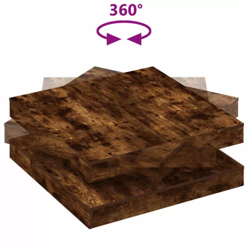 Füstös tölgy dohányzóasztal 360 fokban forgatható 90x90x34,5 cm
