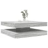 Szürke sonoma dohányzóasztal 360 fokban forgatható 90x90x34,5cm