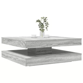   Szürke sonoma dohányzóasztal 360 fokban forgatható 90x90x34,5cm