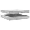 Szürke sonoma dohányzóasztal 360 fokban forgatható 90x90x34,5cm
