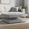 Szürke sonoma dohányzóasztal 360 fokban forgatható 90x90x34,5cm