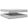 Szürke sonoma dohányzóasztal 360 fokban forgatható 90x90x34,5cm