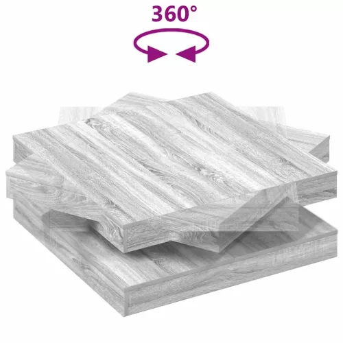 Szürke sonoma dohányzóasztal 360 fokban forgatható 90x90x34,5cm