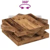 Antik fa dohányzóasztal 360 fokban forgatható 90x90x34,5 cm