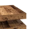 Antik fa dohányzóasztal 360 fokban forgatható 90x90x34,5 cm