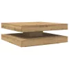 Kézművestölgy dohányzóasztal 360 fokban forgatható 90x90x34,5cm