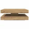 Kézművestölgy dohányzóasztal 360 fokban forgatható 90x90x34,5cm