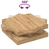 Kézművestölgy dohányzóasztal 360 fokban forgatható 90x90x34,5cm